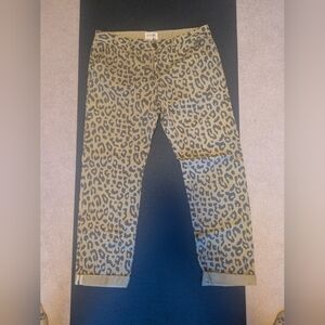 Obey Tan Leopard Print Women Jeans